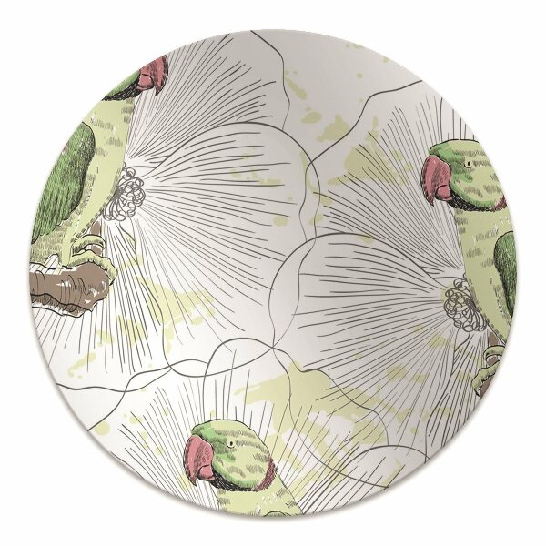 Office chair floor protector green parrots