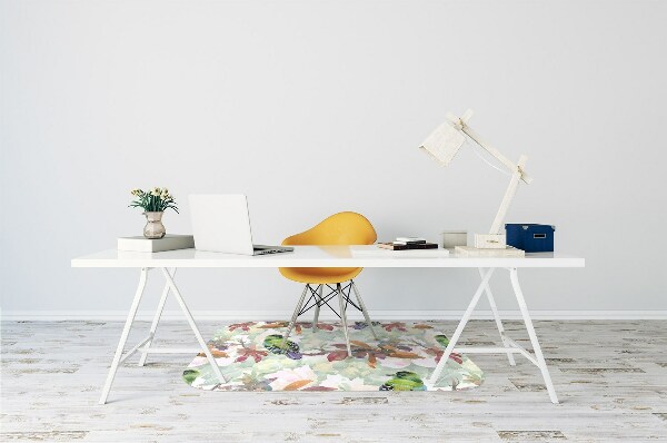 Chair mat floor panels protector exotic birds