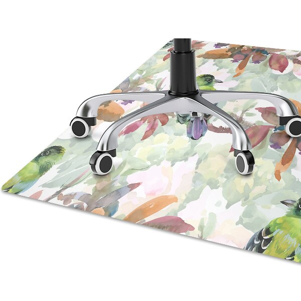 Chair mat floor panels protector exotic birds