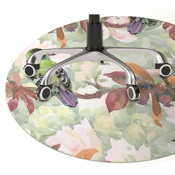 Chair mat floor panels protector exotic birds