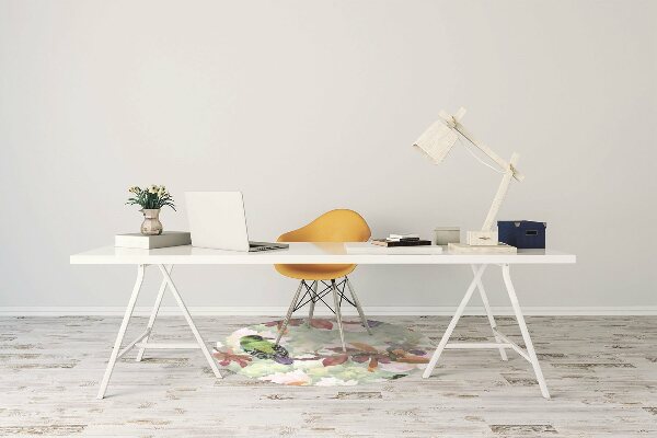 Chair mat floor panels protector exotic birds