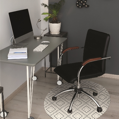 Office chair mat geometric pattern