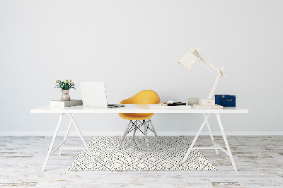 Office chair mat geometric pattern