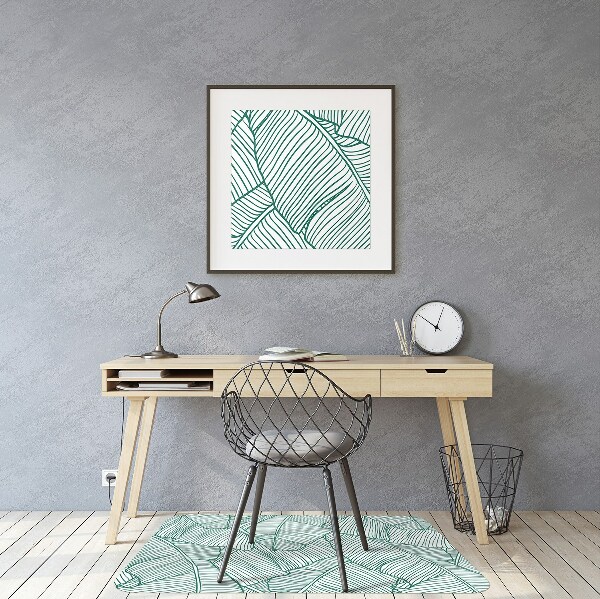 Computer chair mat Water leaves