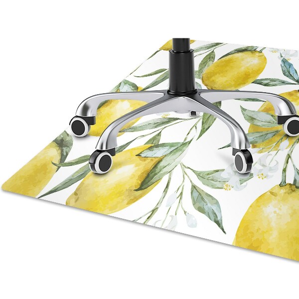 Chair mat floor panels protector painted lemon