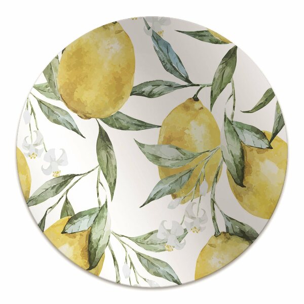 Chair mat floor panels protector painted lemon
