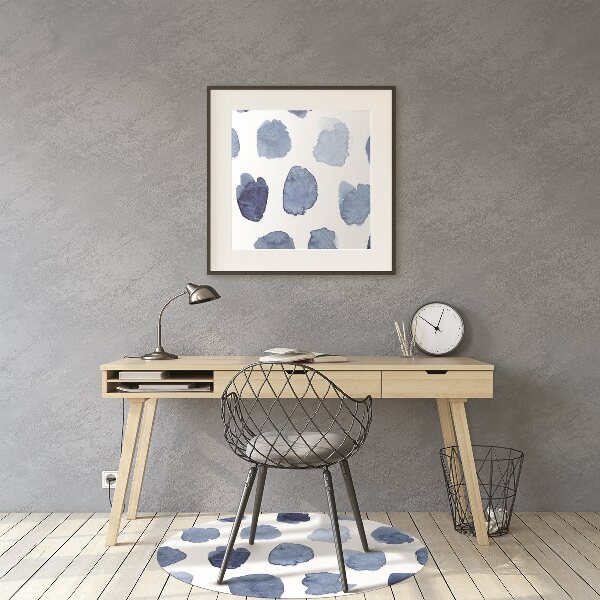 Computer chair mat ink dots