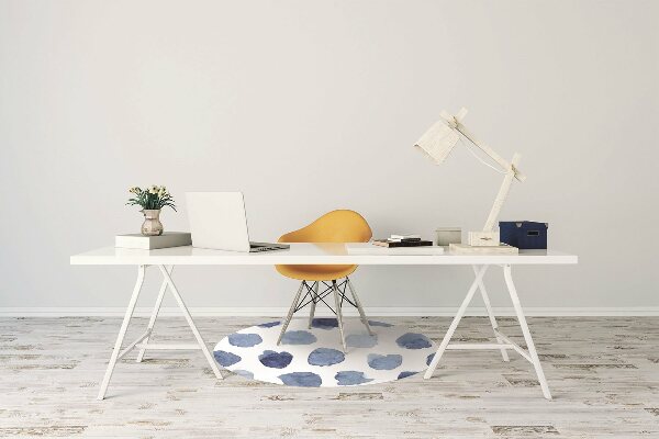 Computer chair mat ink dots