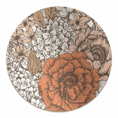 Office chair mat orange roses