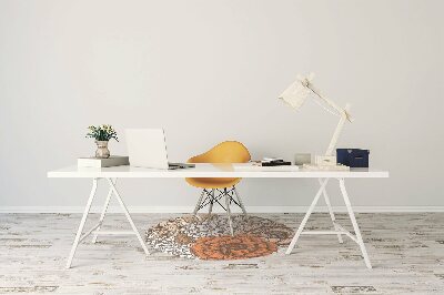 Office chair mat orange roses