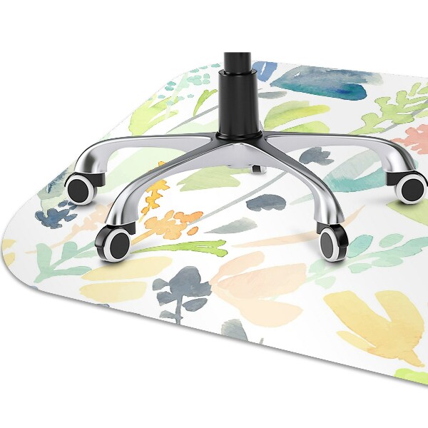 Office chair mat flowers