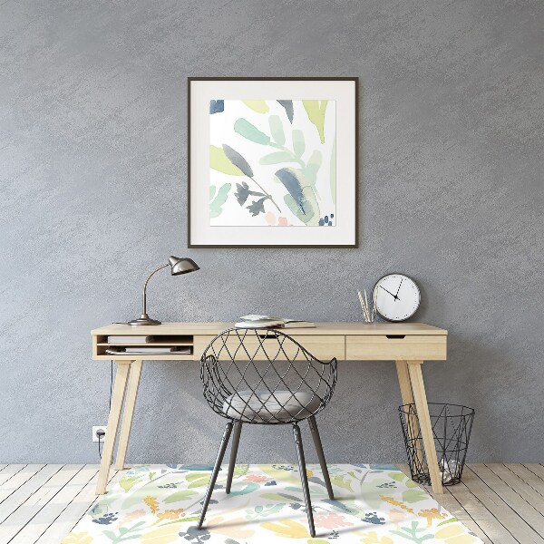 Office chair mat flowers