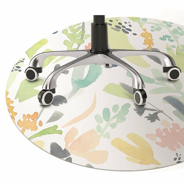 Office chair mat flowers