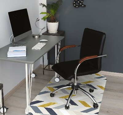 Chair mat floor panels protector colorful vectors