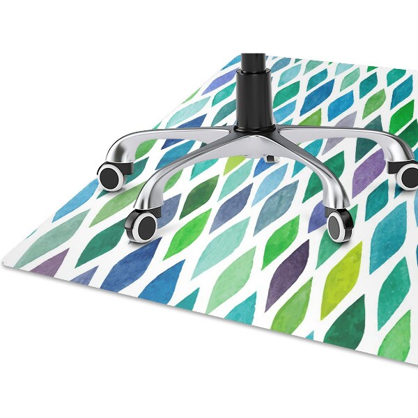 Office chair floor protector colorful patterns