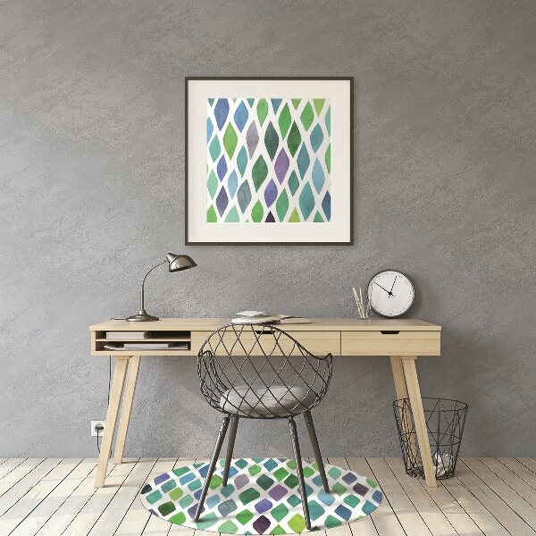 Office chair floor protector colorful patterns