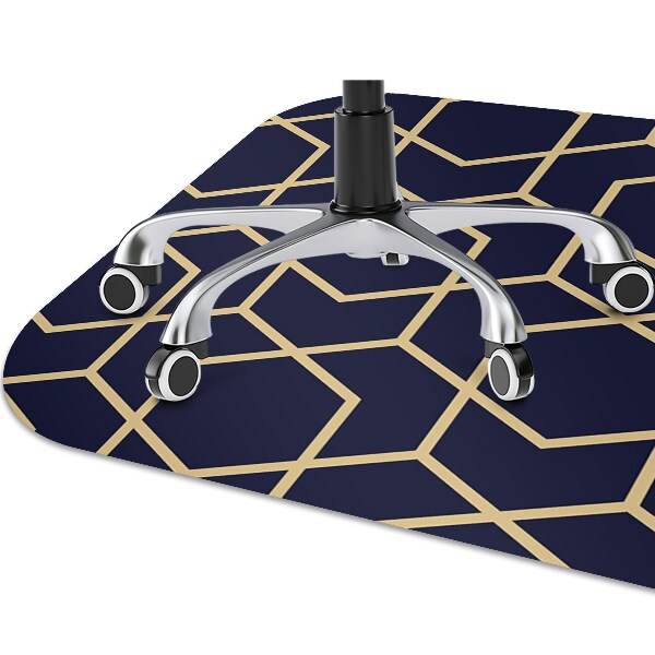 Office chair floor protector Gold pattern