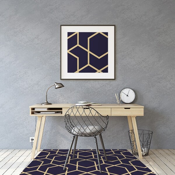 Office chair floor protector Gold pattern