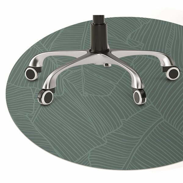 Office chair floor protector water leaf