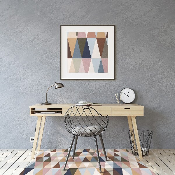 Desk chair mat retro mural