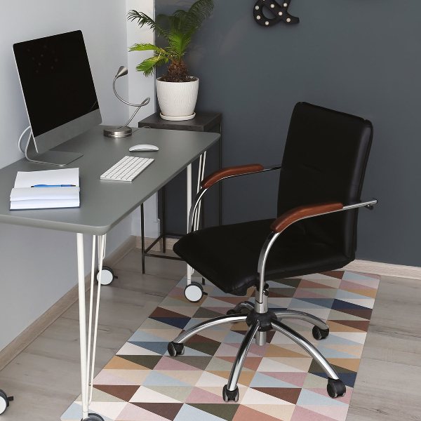 Desk chair mat retro mural