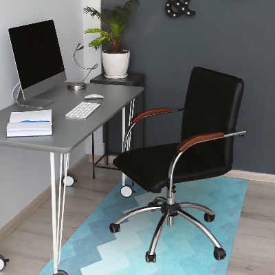 Desk chair mat zigzag pattern