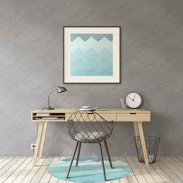 Desk chair mat zigzag pattern