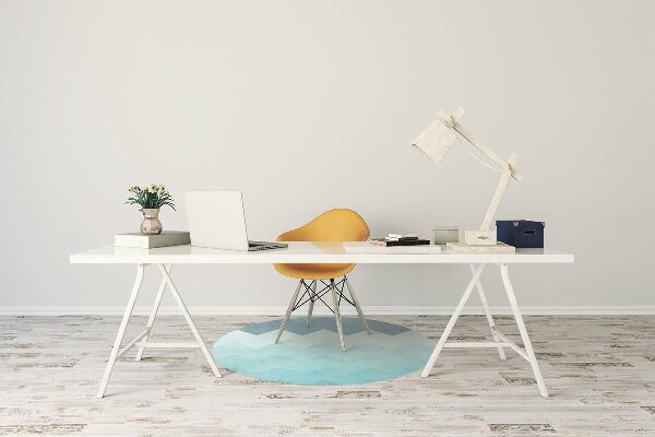 Desk chair mat zigzag pattern
