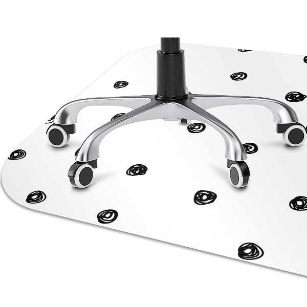 Desk chair mat Black dots