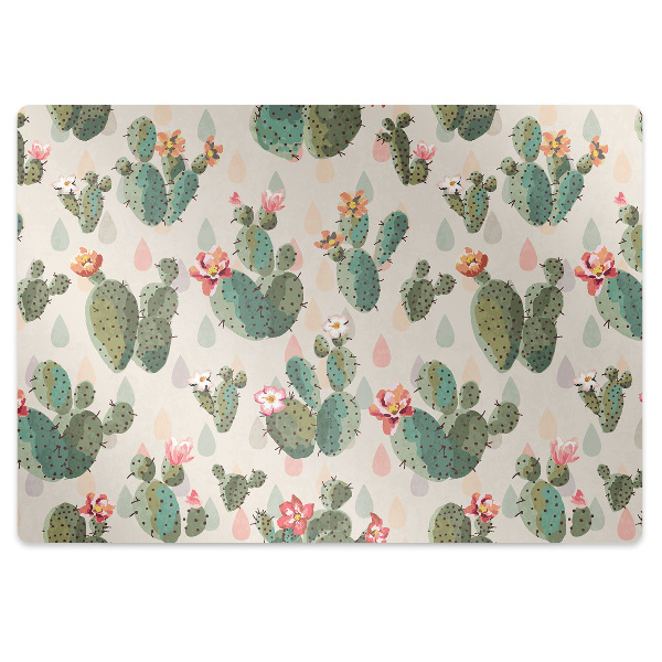 Office chair mat cacti