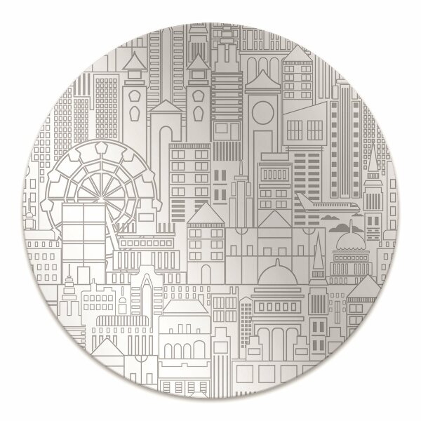 Office chair mat sketched city