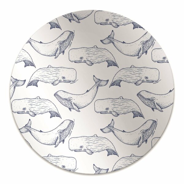 Computer chair mat blue Whales