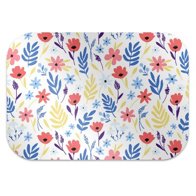 Office chair mat Colorful flowers