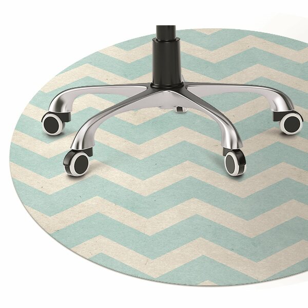 Office chair mat zigzags