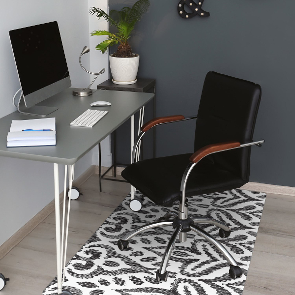 Office chair mat African pattern