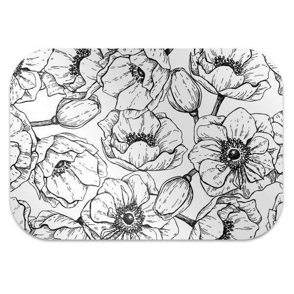 Office chair floor protector floral design