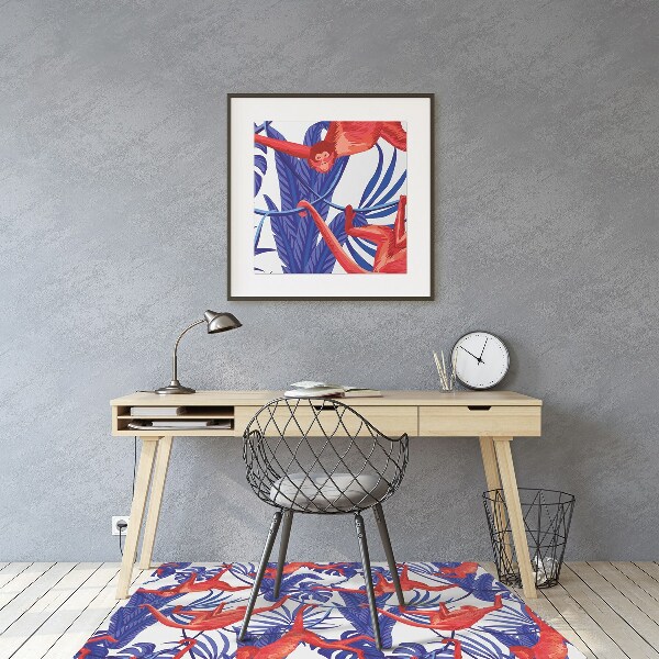 Chair mat floor panels protector monkeys Abstraction