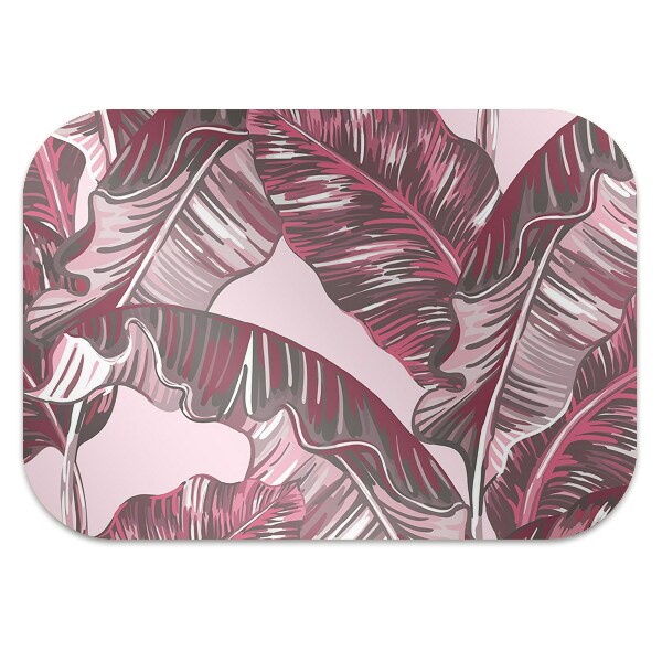 Computer chair mat pink palm tree