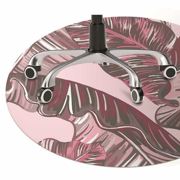 Computer chair mat pink palm tree