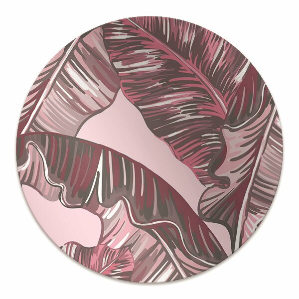Computer chair mat pink palm tree