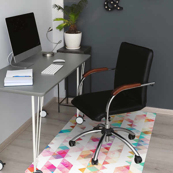 Office chair mat geometry Rainbow