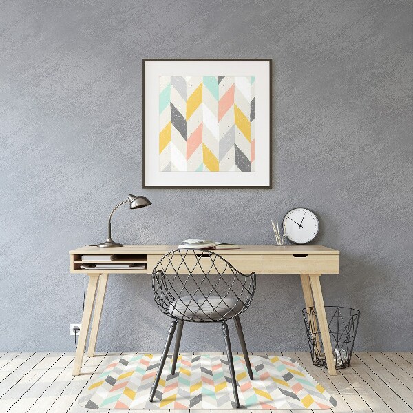 Chair mat floor panels protector Wallpaper herringbone