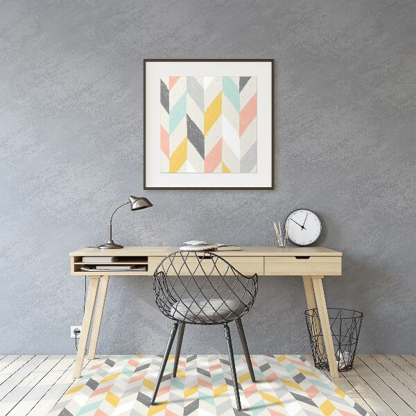 Chair mat floor panels protector Wallpaper herringbone