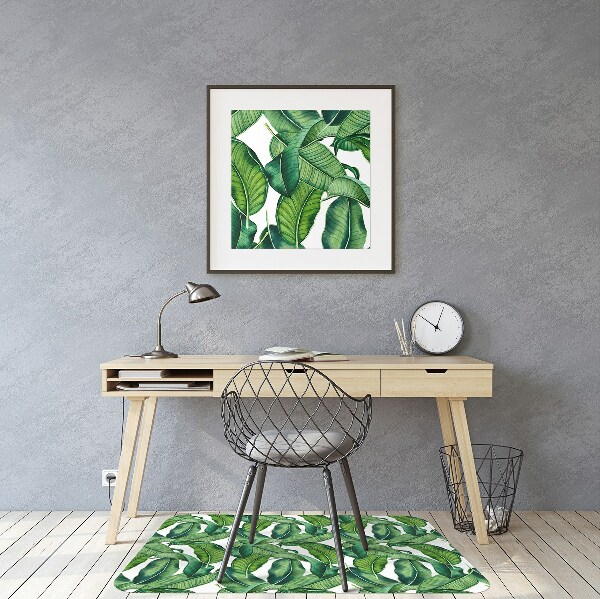 Office chair mat Botanical leaves