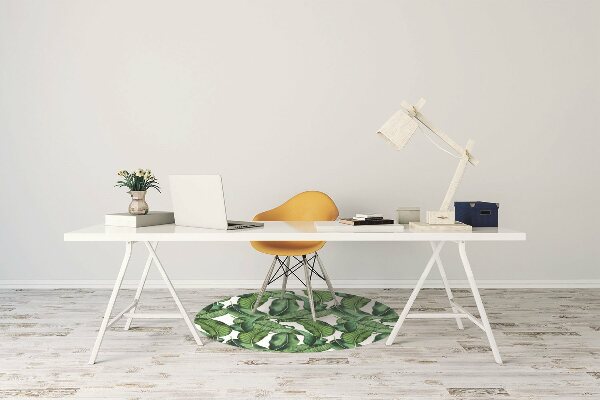 Office chair mat Botanical leaves