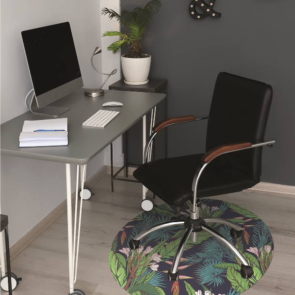 Office chair floor protector Tropical jungle