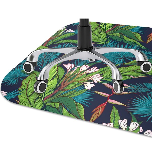Office chair floor protector Tropical jungle