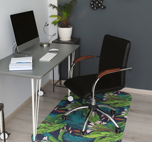 Office chair floor protector Tropical jungle