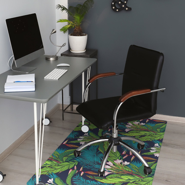 Office chair floor protector Tropical jungle