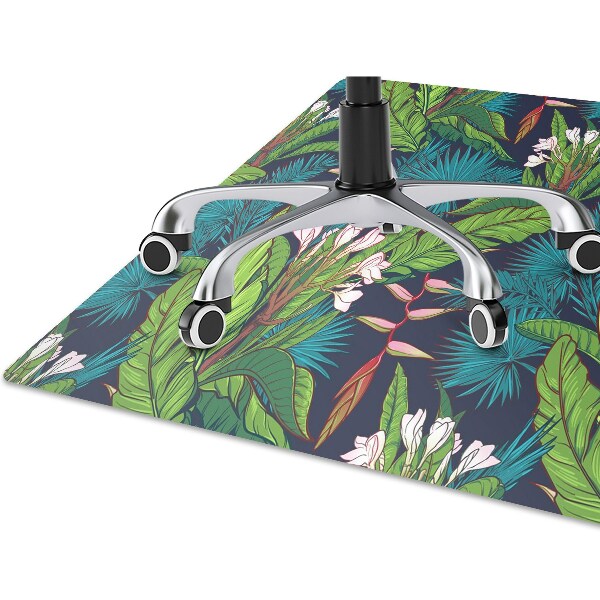 Office chair floor protector Tropical jungle